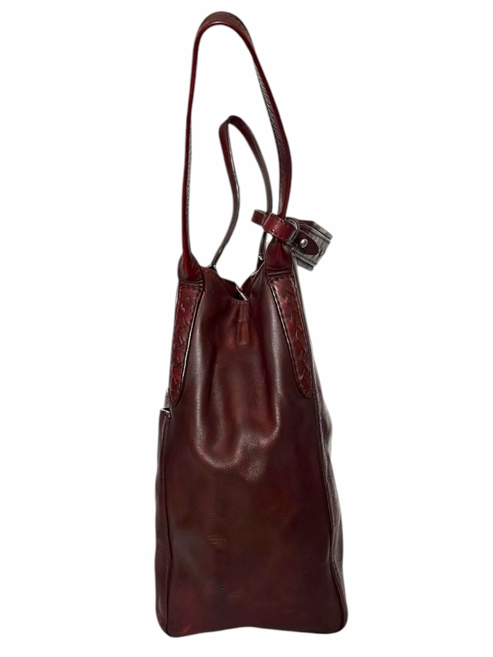 Frye Reed Magnetic Snap Leather Bucket Bag - Picture 4 of 14